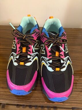 New Balance Womens 8 MR530 Neon Black Pink Blue Accent Sneakers